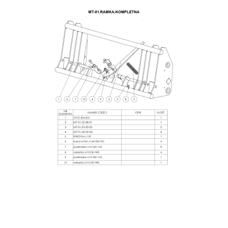 Części do Ładowacza czołowego Metal-Technik Tytan MT-01